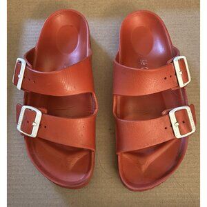 Birkenstock Arizona Red Eva Adjustable Strap Slide Rubber Sandals Size 39 L8 M6